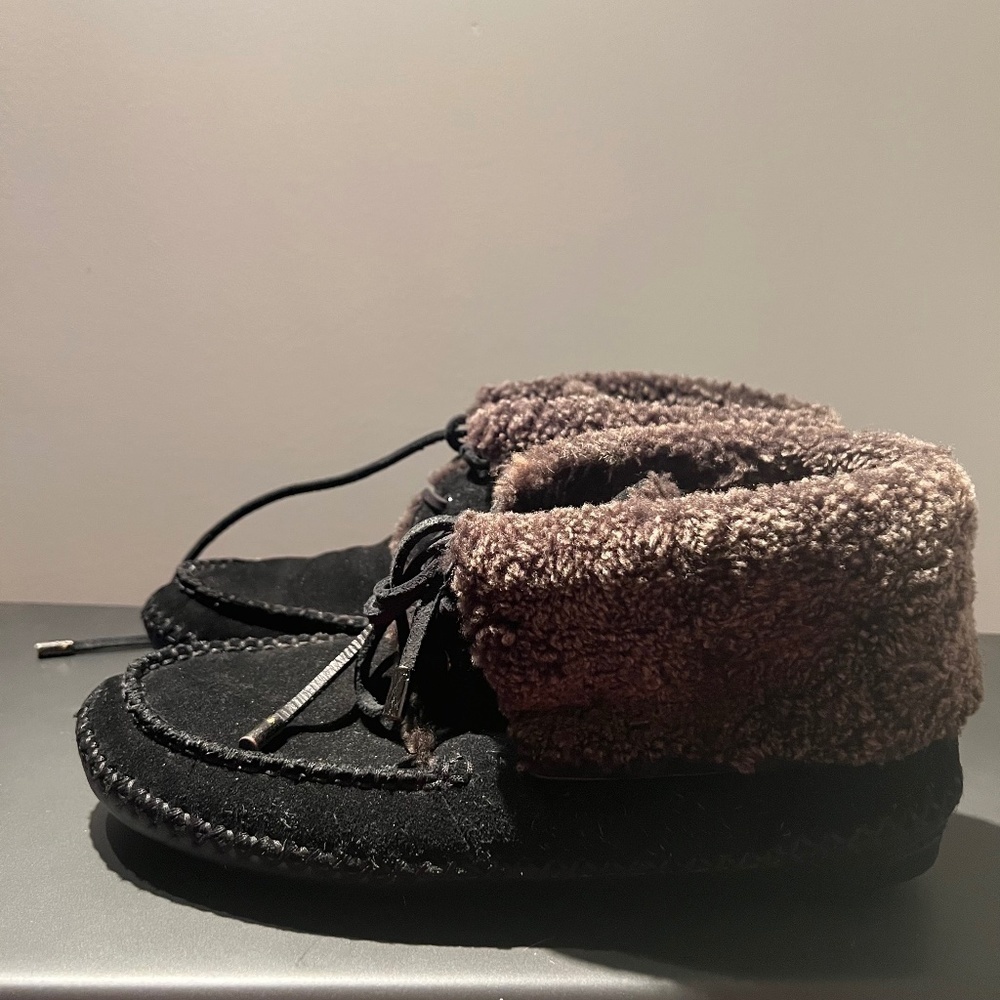 Tory Burch cozy fur boots womens size 9